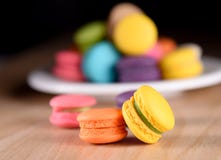Colourful macarons lub macaroons Obraz Stock Colourful macarons lub macaroons Obraz Stock