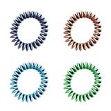 Colourful plastic hair elastics royalty free illustration Colourful plastic hair elastics royalty free illustration