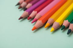 colouring pencils on color background royalty free stock photography colouring pencils on color background royalty free stock photography