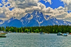 Colter Bay Marina On Jenny Lake Royalty Free Stock Photos Colter Bay Marina On Jenny Lake Royalty Free Stock Photos