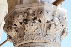 coluna de Palazzo Ducale em Veneza, Itália fotografia de stock coluna de Palazzo Ducale em Veneza, Itália fotografia de stock