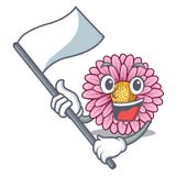 Com as flores do gerbera da bandeira na forma dos desenhos animados ilustração stock Com as flores do gerbera da bandeira na forma dos desenhos animados ilustração stock