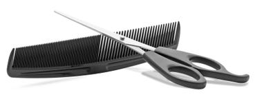 Comb And Scissors Royalty Free Stock Image