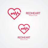 Combination of heart and pulse logo royalty free illustration Combination of heart and pulse logo royalty free illustration
