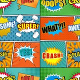 Comic book colorful seamless pattern vector illustration Comic book colorful seamless pattern vector illustration