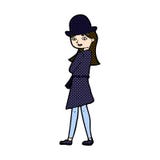 Comic Cartoon Female Spy Royalty Free Stock Photos Comic Cartoon Female Spy Royalty Free Stock Photos