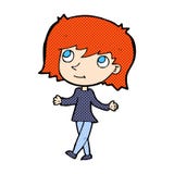 comic cartoon girl with no worries vector illustration comic cartoon girl with no worries vector illustration