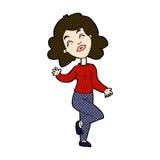 Comic Cartoon Happy Woman Dancing Stock Images Comic Cartoon Happy Woman Dancing Stock Images