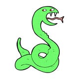 Comic Cartoon Hissing Snake Royalty Free Stock Photography