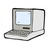 Comic Cartoon Old Computer Stock Photography