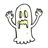 Comic Cartoon Spooky Ghost Royalty Free Stock Photos