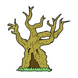 Comic Cartoon Spooky Old Tree Royalty Free Stock Photo