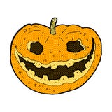 Comic Cartoon Spooky Pumpkin Royalty Free Stock Photo