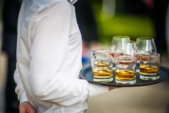 Comida gastrónoma y bebidas que abastecen (coñac y whisky) foto de archivo libre de regalías Comida gastrónoma y bebidas que abastecen (coñac y whisky) foto de archivo libre de regalías
