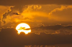 Commercial Aircraft On Approach Above Large Summer Stock Photos Commercial Aircraft On Approach Above Large Summer Stock Photos