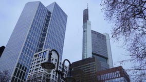 Commerzbank Tower and Headquarter Germany in Frankfurt - CITY OF FRANKFURT, GERMANY - MARCH 10, 2021