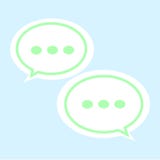 Speech Bubble Icon On Transparent Background. Flat Style. Blank Empty