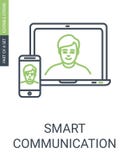 Communication Vector Icon with Laptom and Phone vector illustration Communication Vector Icon with Laptom and Phone vector illustration