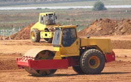Compactage du chantier de construction Photographie stock libre de droits Compactage du chantier de construction Photographie stock libre de droits