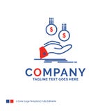 Company Name Logo Design For coins, hand, currency, payment, mon stock illustration Company Name Logo Design For coins, hand, currency, payment, mon stock illustration