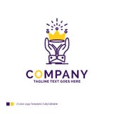 Company Name Logo Design For Crown, honor, king, market, royal stock illustration Company Name Logo Design For Crown, honor, king, market, royal stock illustration