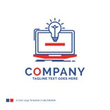 Company Name Logo Design For laptop, solution, idea, bulb, solut stock illustration Company Name Logo Design For laptop, solution, idea, bulb, solut stock illustration