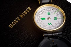 Compass On Bible Stock Image Compass On Bible Stock Image