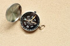 Compass On Sand Royalty Free Stock Image