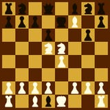 Compañero en dos movimientos en el tablero de ajedrez y el juego de caracteres de los pedazos de ajedrez Ilustración del vector stock de ilustración Compañero en dos movimientos en el tablero de ajedrez y el juego de caracteres de los pedazos de ajedrez Ilustración del vector stock de ilustración