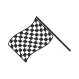 Compitiendo con el icono de la bandera completamente ilustración del vector Compitiendo con el icono de la bandera completamente ilustración del vector