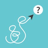 Complicated path to question Stock Photography Complicated path to question Stock Photography