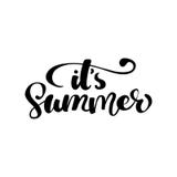 Composición de las letras del cepillo del ejemplo del vector de las vacaciones de verano aislada en el fondo blanco stock de ilustración Composición de las letras del cepillo del ejemplo del vector de las vacaciones de verano aislada en el fondo blanco stock de ilustración