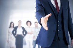 Composite image of businessman ready to shake hand Royalty Free Stock Photos Composite image of businessman ready to shake hand Royalty Free Stock Photos