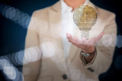 Composite image of businesswoman using digital screen against white background stock photography Composite image of businesswoman using digital screen against white background stock photography
