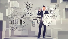 Composite image of corporate warrior Royalty Free Stock Photo Composite image of corporate warrior Royalty Free Stock Photo