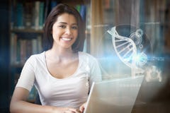 Composite image of illustration of dna Royalty Free Stock Photos Composite image of illustration of dna Royalty Free Stock Photos