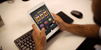 Composite Image Of Casino Slot Machine App On Mobile Screen Royalty Free Stock Image Composite Image Of Casino Slot Machine App On Mobile Screen Royalty Free Stock Image