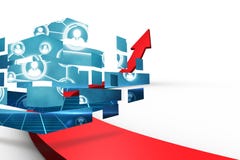 Online Community Background Stock Illustration - Illustration of