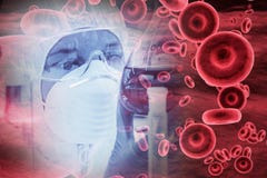 Composite image of red blood cells in human body Vector Illustration Composite image of red blood cells in human body Vector Illustration