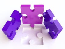 Composition de puzzles denteux dans 3D illustration de vecteur Composition de puzzles denteux dans 3D illustration de vecteur