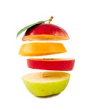 Composition Of Different Fruit Slices On White Royalty Free Stock Images Composition Of Different Fruit Slices On White Royalty Free Stock Images