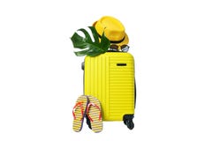 Composition With Travel Bag Isolated On Background Royalty Free Stock Photo