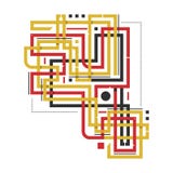 Composição abstrata com linhas angulares do cruzamento Imagens de Stock Royalty Free Composição abstrata com linhas angulares do cruzamento Imagens de Stock Royalty Free