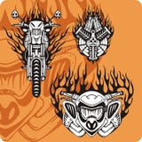 Composições da motocicleta - jogo 12 ilustração royalty free Composições da motocicleta - jogo 12 ilustração royalty free