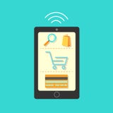 Compras móviles Fotografía de archivo libre de regalías Compras móviles Fotografía de archivo libre de regalías