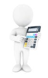 comptable des personnes de race blanche 3d illustration libre de droits comptable des personnes de race blanche 3d illustration libre de droits