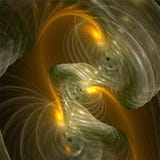 Computer digital fractal art abstract factals transparent glass bubbles and yellow spirals stock illustration Computer digital fractal art abstract factals transparent glass bubbles and yellow spirals stock illustration