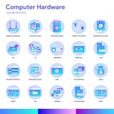 Computer Hardware Icon Set. Modern gradient style. Vector EPS 10 royalty free illustration Computer Hardware Icon Set. Modern gradient style. Vector EPS 10 royalty free illustration