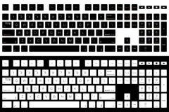 Computer Keyboard Vector Isolated. Black and White Version Royalty Free Illustration Computer Keyboard Vector Isolated. Black and White Version Royalty Free Illustration