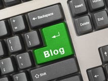 Computer Keyboard With Key Blog Royalty Free Stock Photography Computer Keyboard With Key Blog Royalty Free Stock Photography